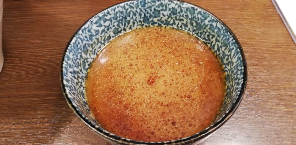虎太郎、つけ麺のつけ汁（スープ）